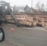 В Муромском районе лесовоз опрокинул брёвна на легковушку - Murom.Ru